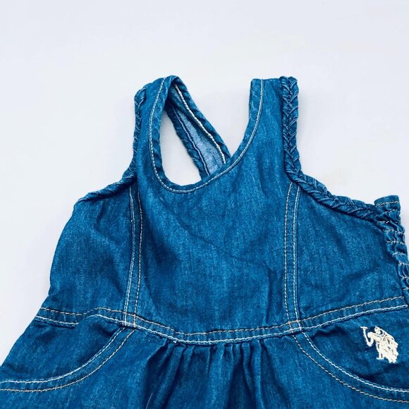 U.S. Polo Assn. Navy blue jeans jumper braided edging at arms 2 front 24m READ - Picture 4 of 7